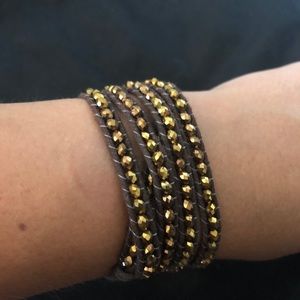 Brown Sparkle Wrap Bracelet